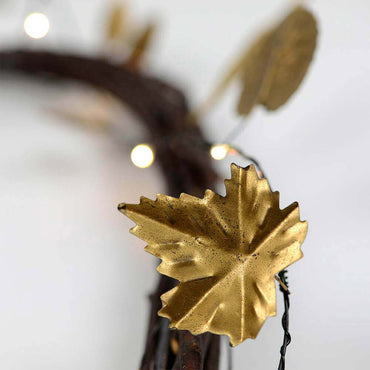 Gold Metal Leaf Battery Fairy Lights